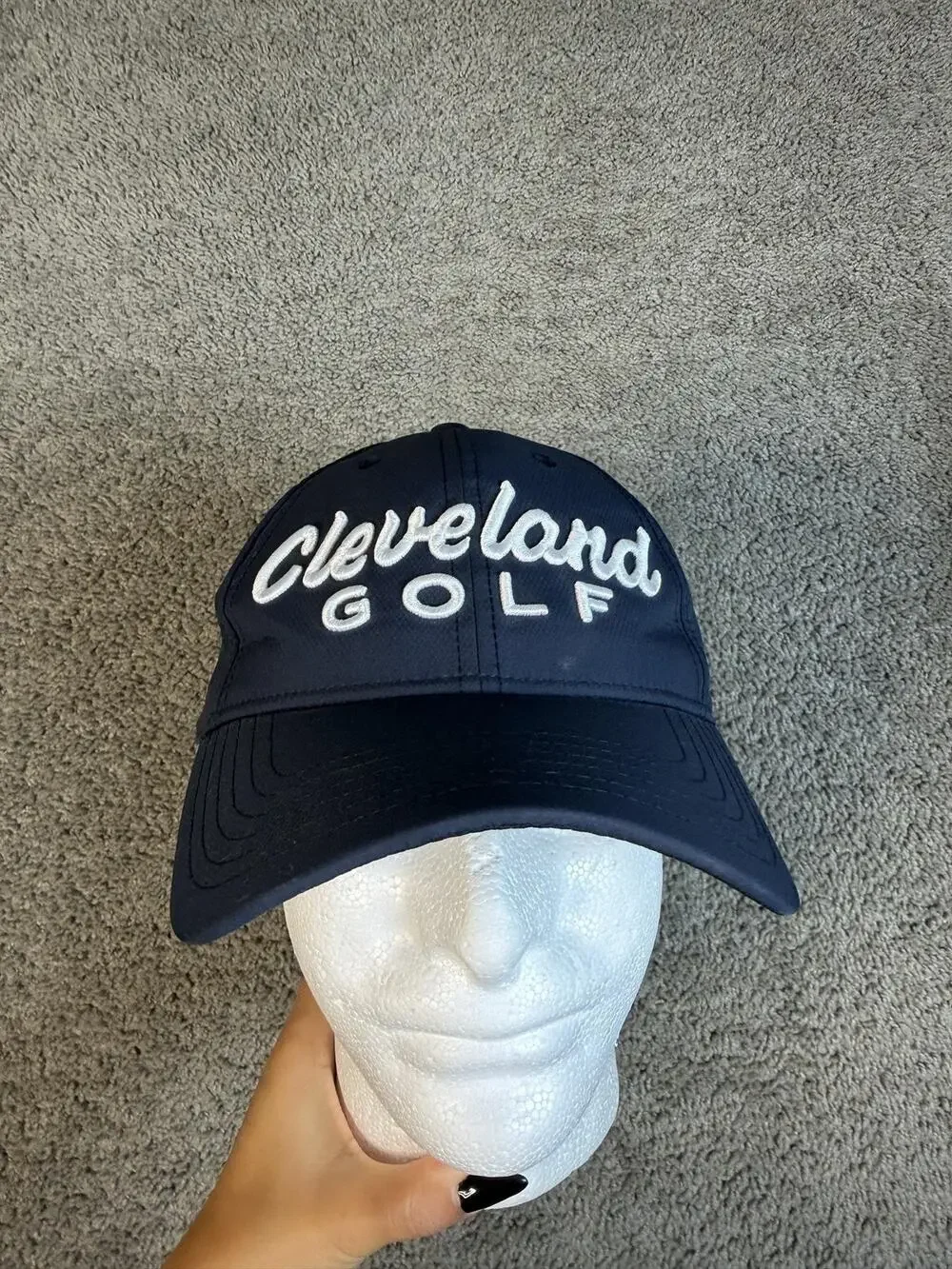 Cleveland Golf Hat Adjustable Mens Blue 100% Polyester Microfiber Embroidered